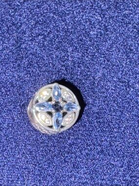 Pandora Blue Crystal Flower Bracelet Charm